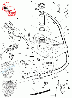 DCI 442 Polttoaine järjestelmä