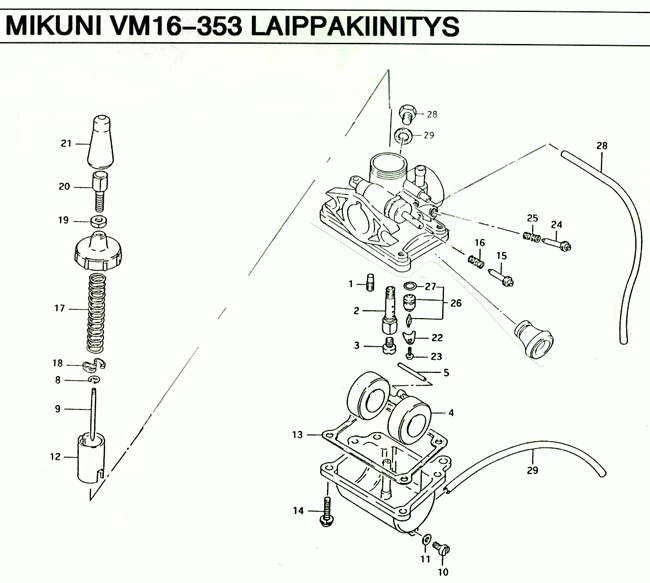 Mikuni 2T kaasuttimet