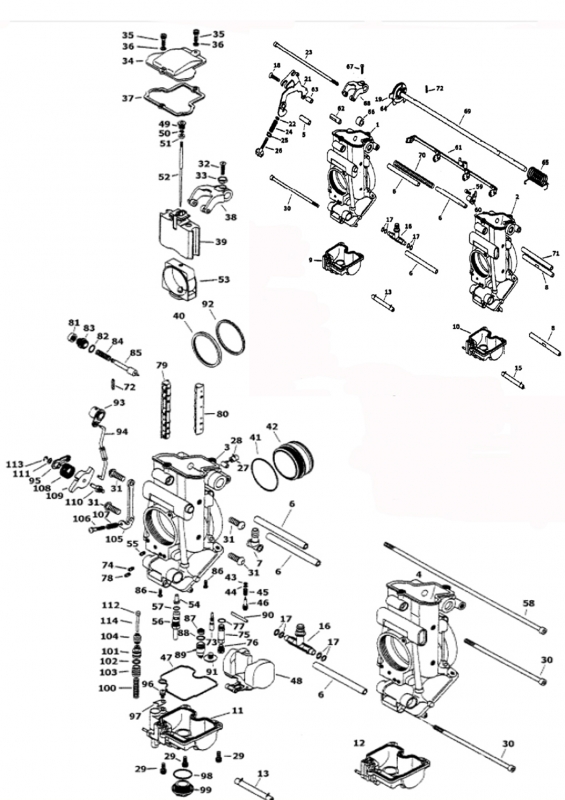 Mikuni 4T kaasuttimet