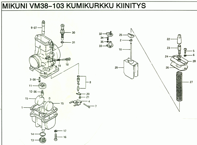 Mikuni 2T kaasuttimet