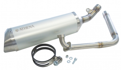 Racing exhaust pipe with silen