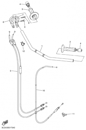 Ohjaustanko ja vaijerit