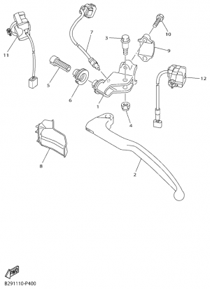 Ohjaustangon katkaisija ja vivut