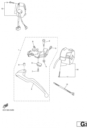 Ohjaustangon katkaisija ja vivut