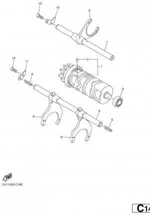 Vaihderumpu ja haarukat