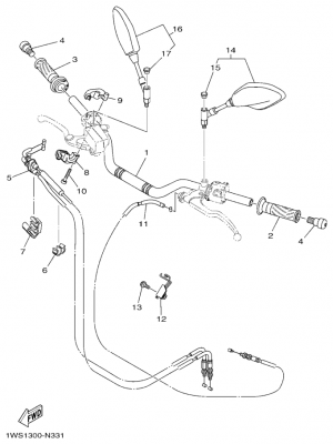 Ohjaustanko ja vaijerit