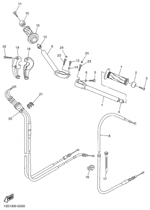 Ohjaustanko ja vaijerit