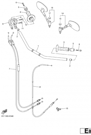 Ohjaustanko ja vaijerit