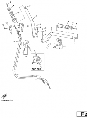 Steering handle. cable
