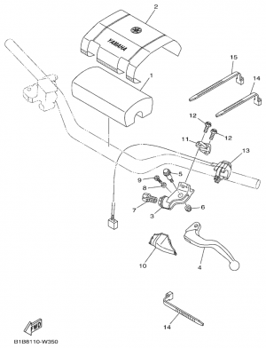 Ohjaustangon katkaisija ja vivut