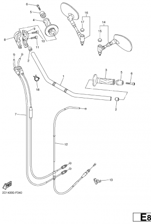 Ohjaustanko ja vaijerit