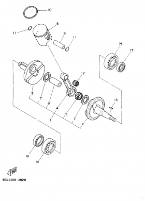 Kampiakseli ja mäntä