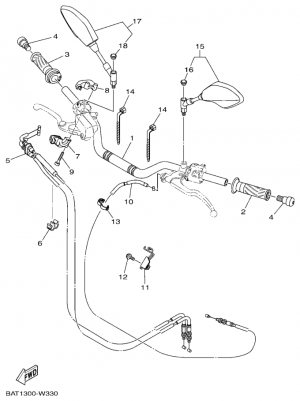 Ohjaustanko ja vaijerit