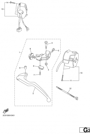 Ohjaustangon katkaisija ja vivut