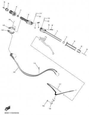 Ohjaustanko ja vaijerit