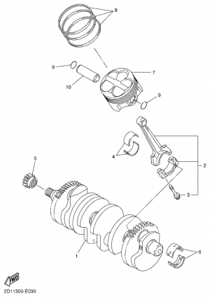 Kampiakseli ja mäntä