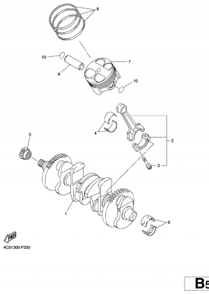 Kampiakseli ja mäntä