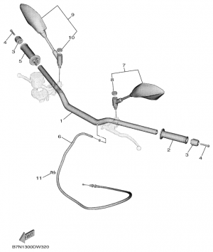 Ohjaustanko ja vaijerit