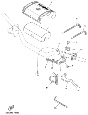 Ohjaustangon katkaisija ja vivut