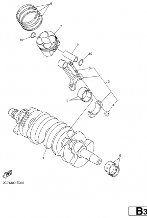 Kampiakseli ja mäntä