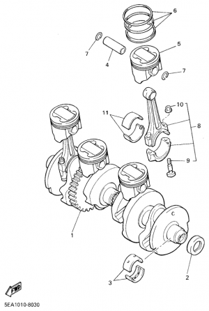 Kampiakseli ja mäntä