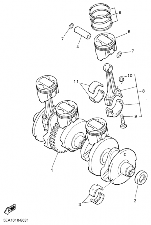 Kampiakseli ja mäntä