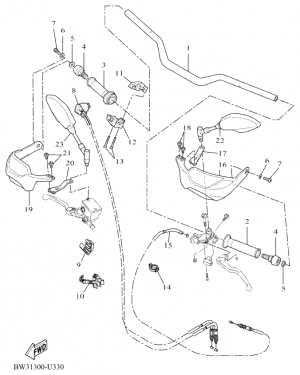 Ohjaustanko ja vaijerit