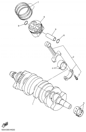 Kampiakseli ja mäntä