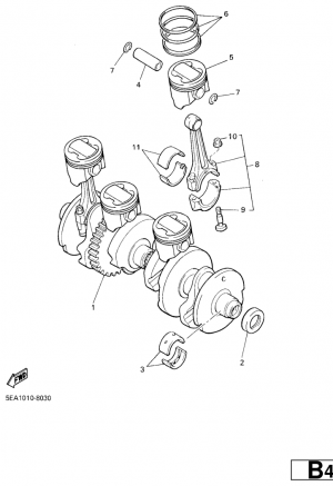 Kampiakseli ja mäntä