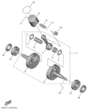 Kampiakseli ja mäntä