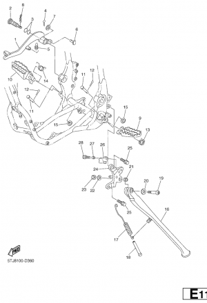 Seisontatuki ja jalkatapit