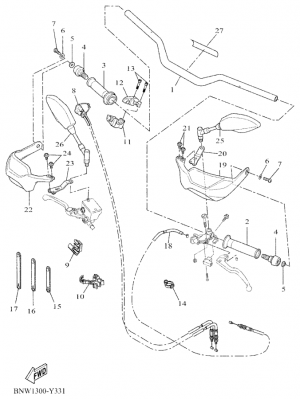 Ohjaustanko ja vaijerit