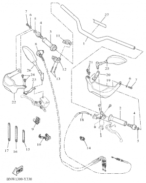 Ohjaustanko ja vaijerit