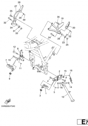 Seisontatuki ja jalkatapit