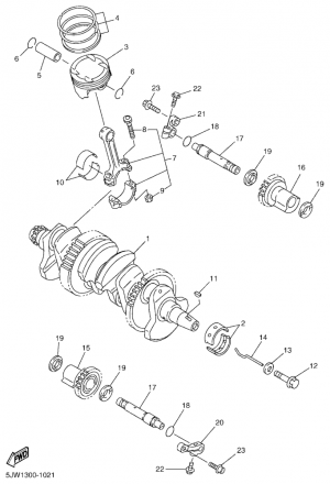Kampiakseli ja mäntä