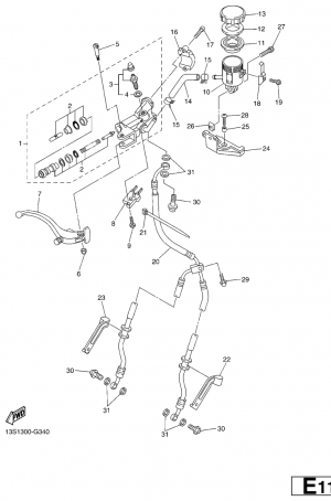 Etujarrun pääsylinteri