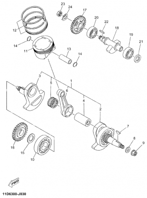 Kampiakseli ja mäntä