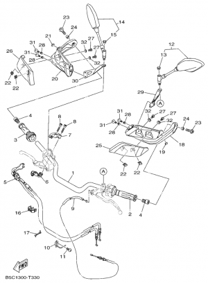 Ohjaustanko ja vaijerit