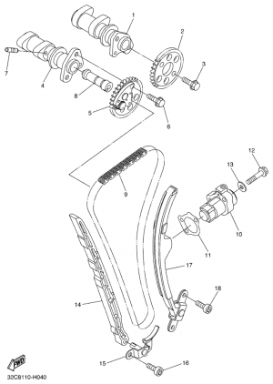 Nokka-akseli ja ketju