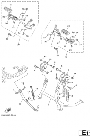 Seisontatuki ja jalkatapit