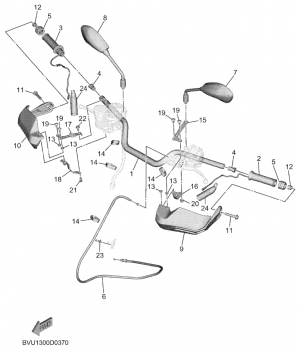 Ohjaustanko ja vaijerit