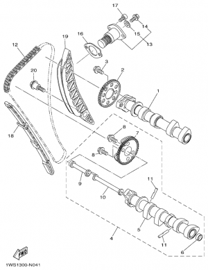 Nokka-akseli ja ketju