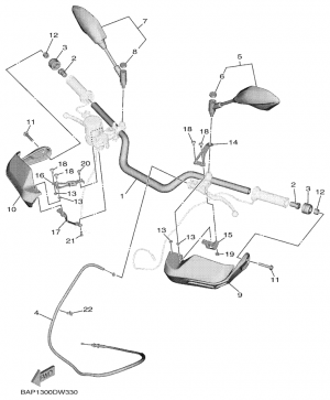 Ohjaustanko ja vaijerit