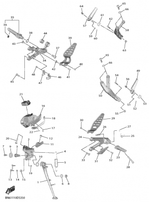 Seisontatuki ja jalkatapit