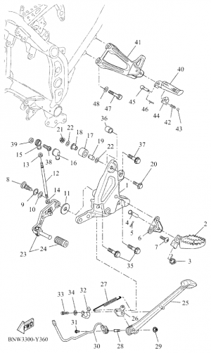 Seisontatuki ja jalkatapit