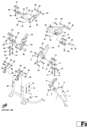 Seisontatuki ja jalkatapit