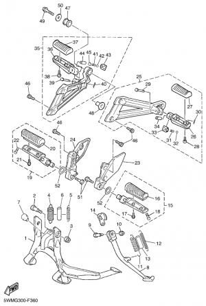 Seisontatuki ja jalkatapit