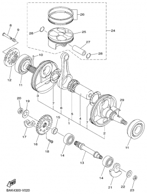 Kampiakseli ja mäntä