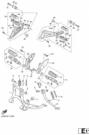 Seisontatuki ja jalkatapit