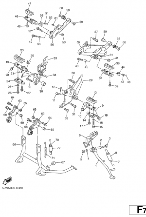 Seisontatuki ja jalkatapit
